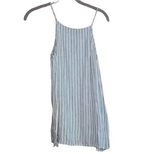 Blue and white high neck tank size small